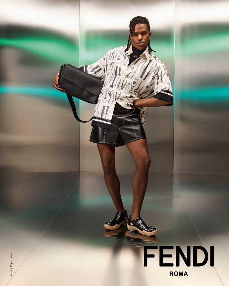 Actor Jeremy Pope fronts the Fendi spring 2024 campaign.