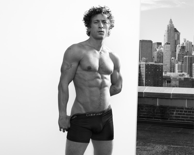 In Calvin Klein's latest underwear ad, Jeremy Allen White captures the laid-back spirit of spring 2024.