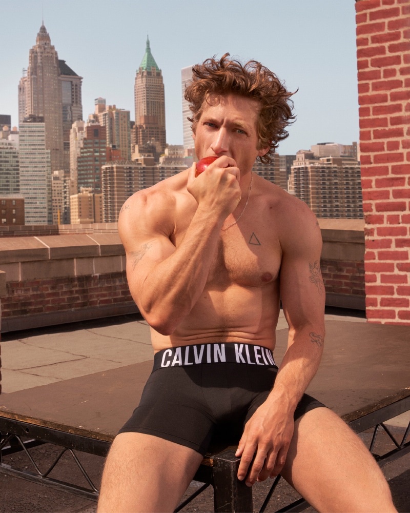 Calvin Klein's spring 2024 underwear advertisement stars actor Jeremy Allen White.