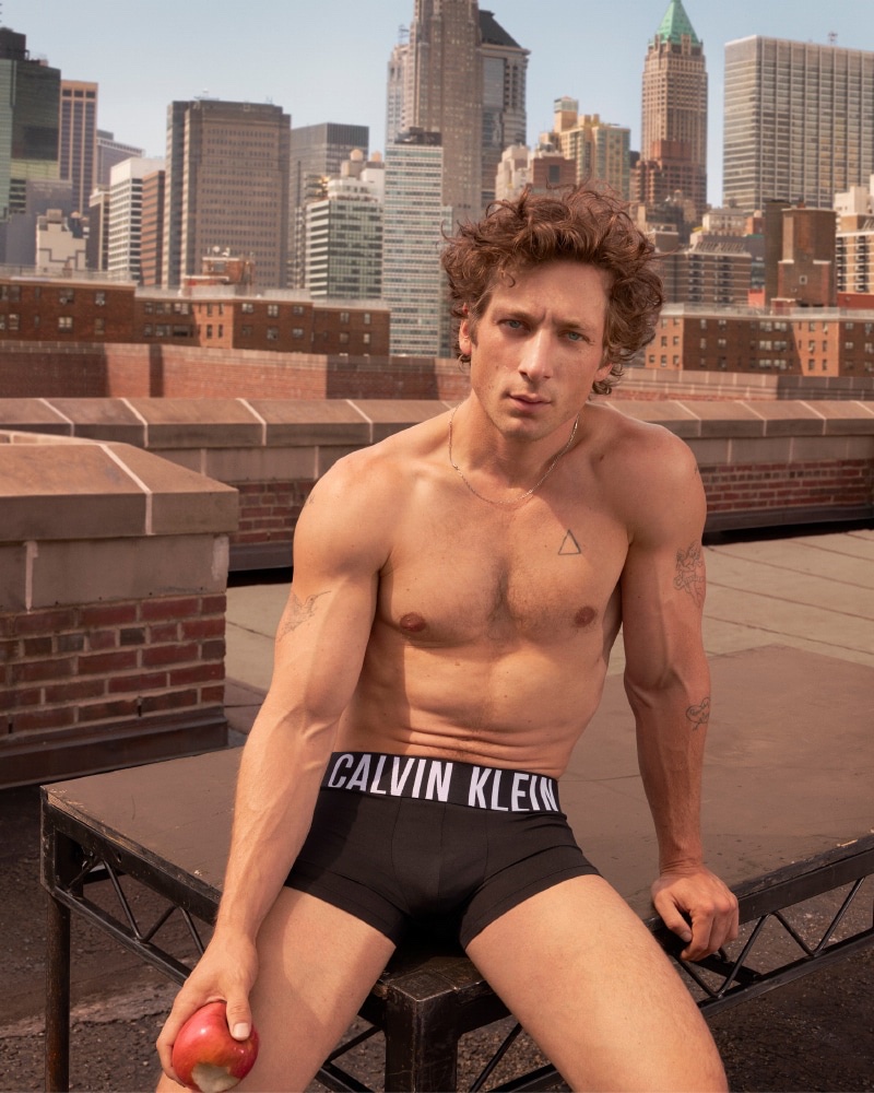 Striking a pose, Jeremy Allen White fronts Calvin Klein's spring 2024 underwear campaign.