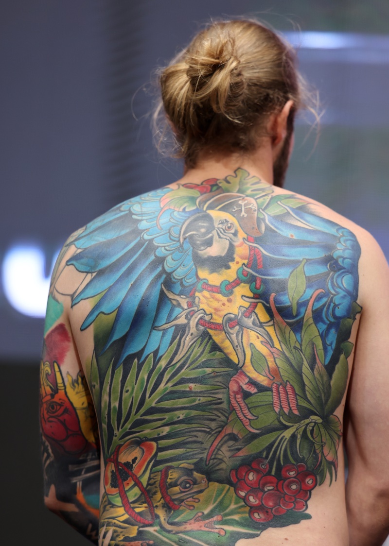 Jungle Back Tattoo Men