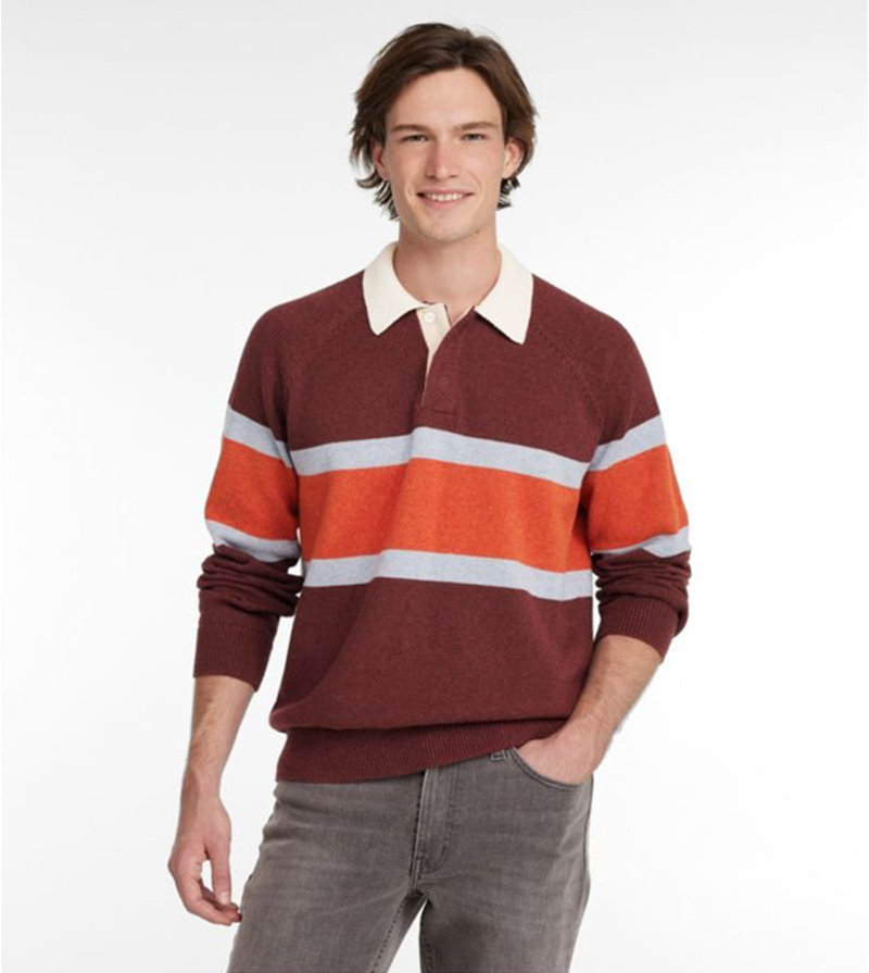 L.L. Bean Rugby Polo Shirt Sweater