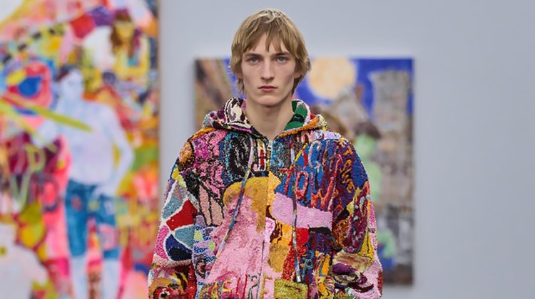 LOEWE Fall 2024: Artful Collages with Leather, Bows & Knits