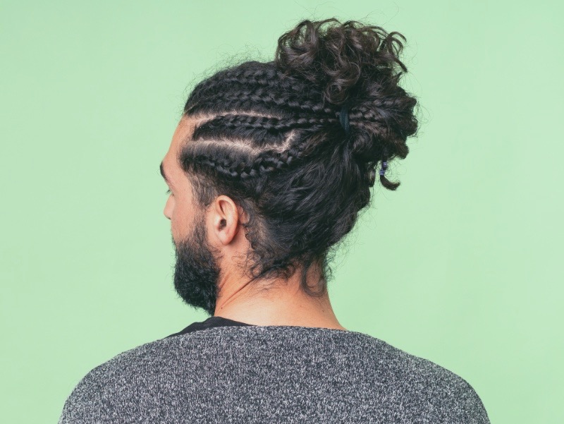 Man Bun with Braids