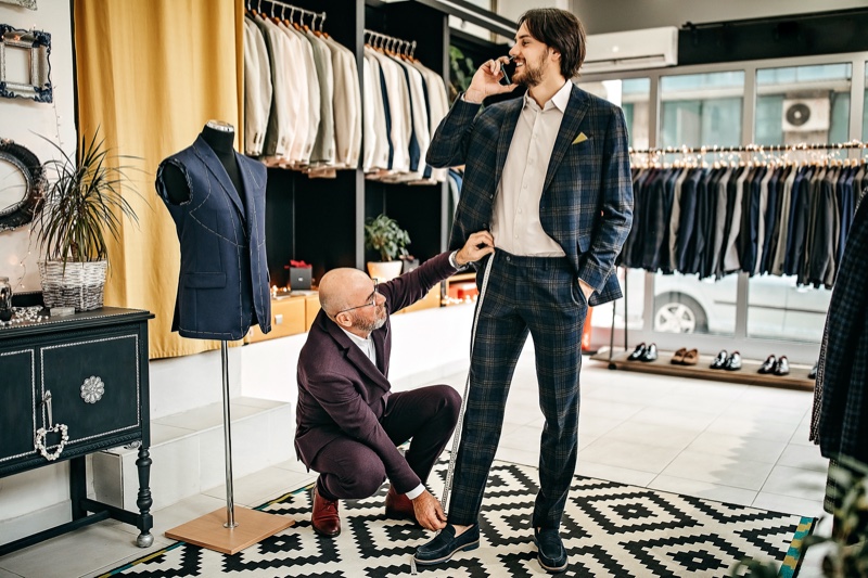 Man Getting Suit Alterations