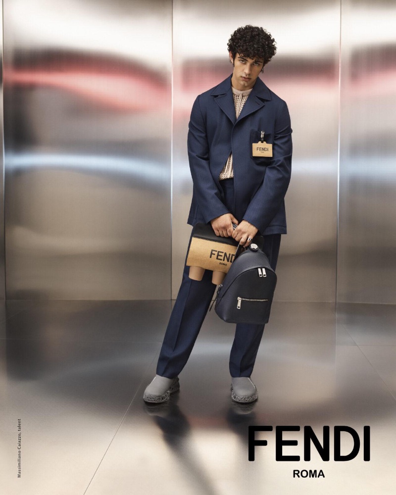 Fendi enlists Massimiliano Caiazzo to front its spring-summer 2024 campaign.
