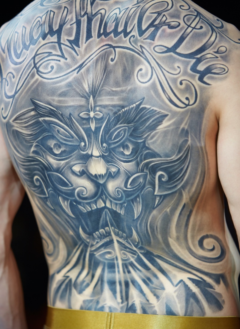 Mythical Creatures Back Tattoo Men