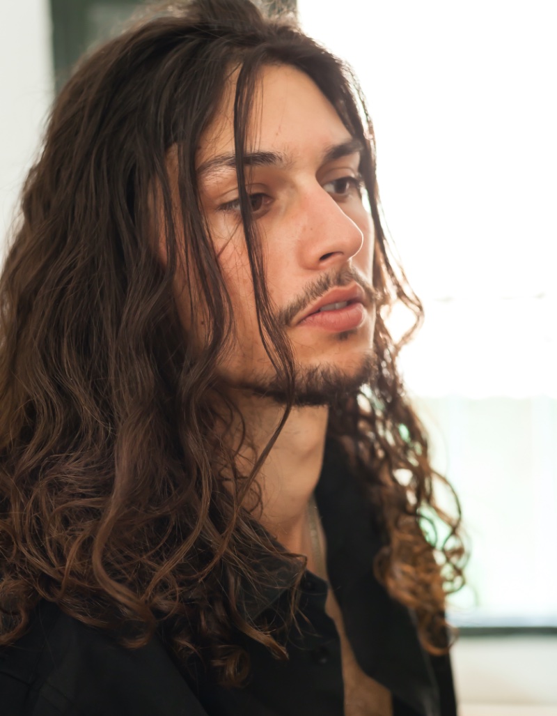 Surfer Cascading Hairstyle Men