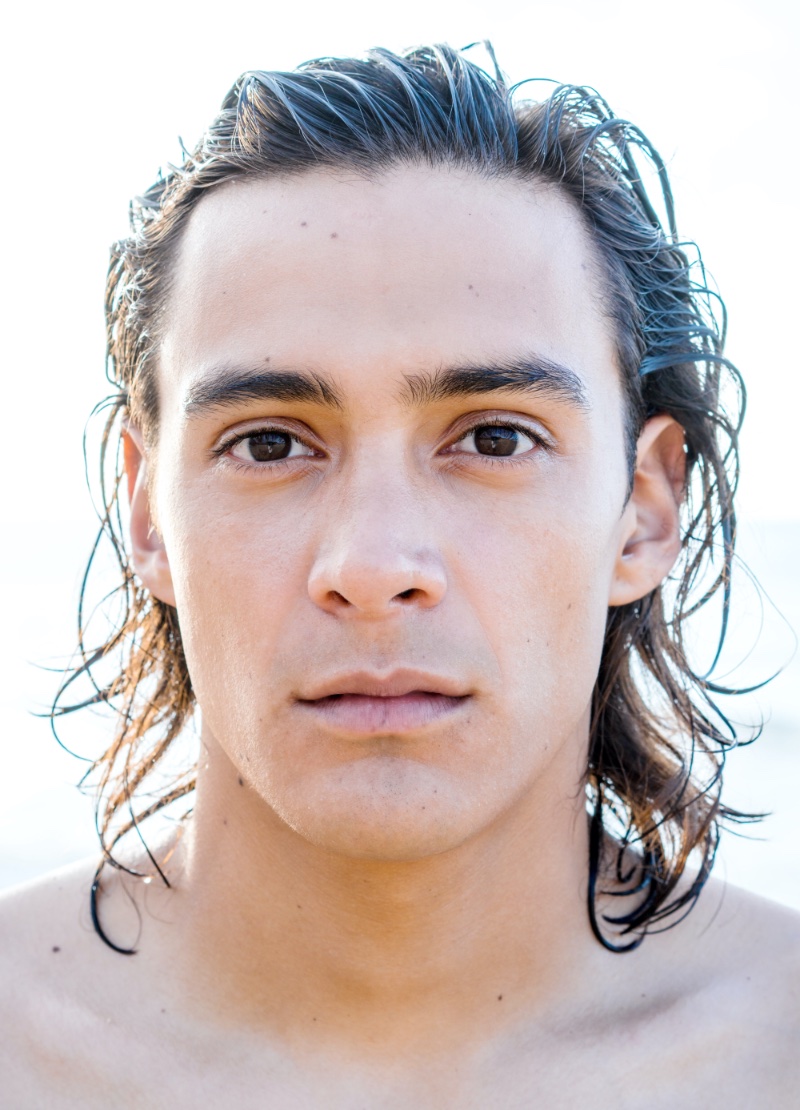 Surfer Wet Look Slick Back Hair