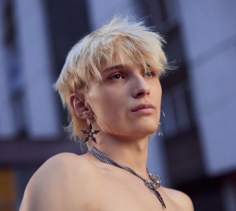 Textured Mullet Men Blonde