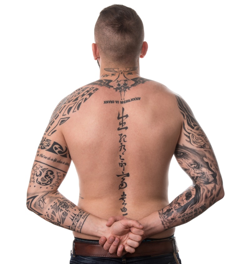 Tribal Back Tattoo Men