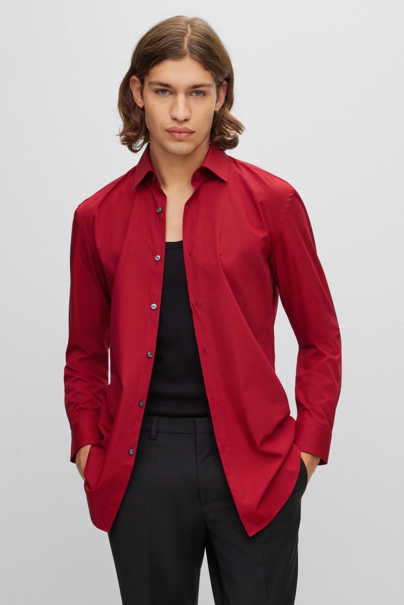 Valentine's Day Outfit Men Red Shirt