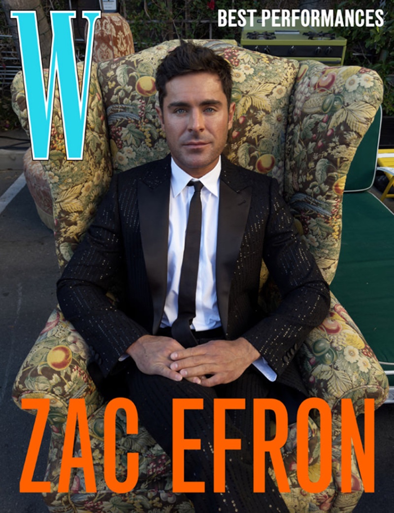 Zac Efron W Magazine Cover 2024