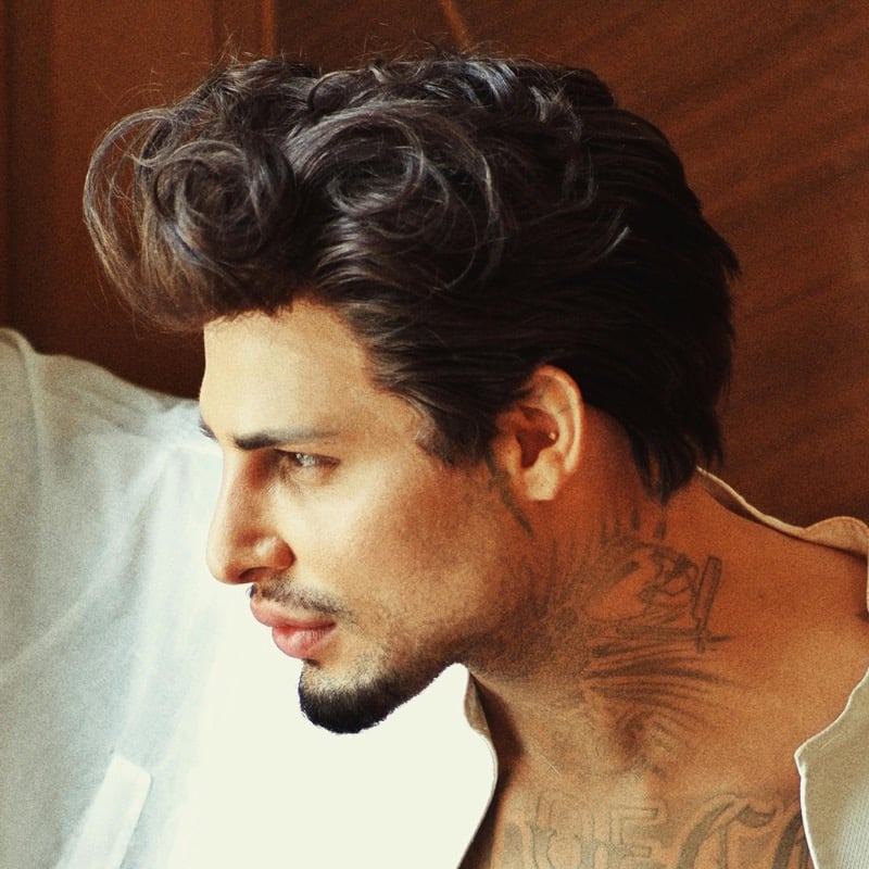 Modern pompadour for men
