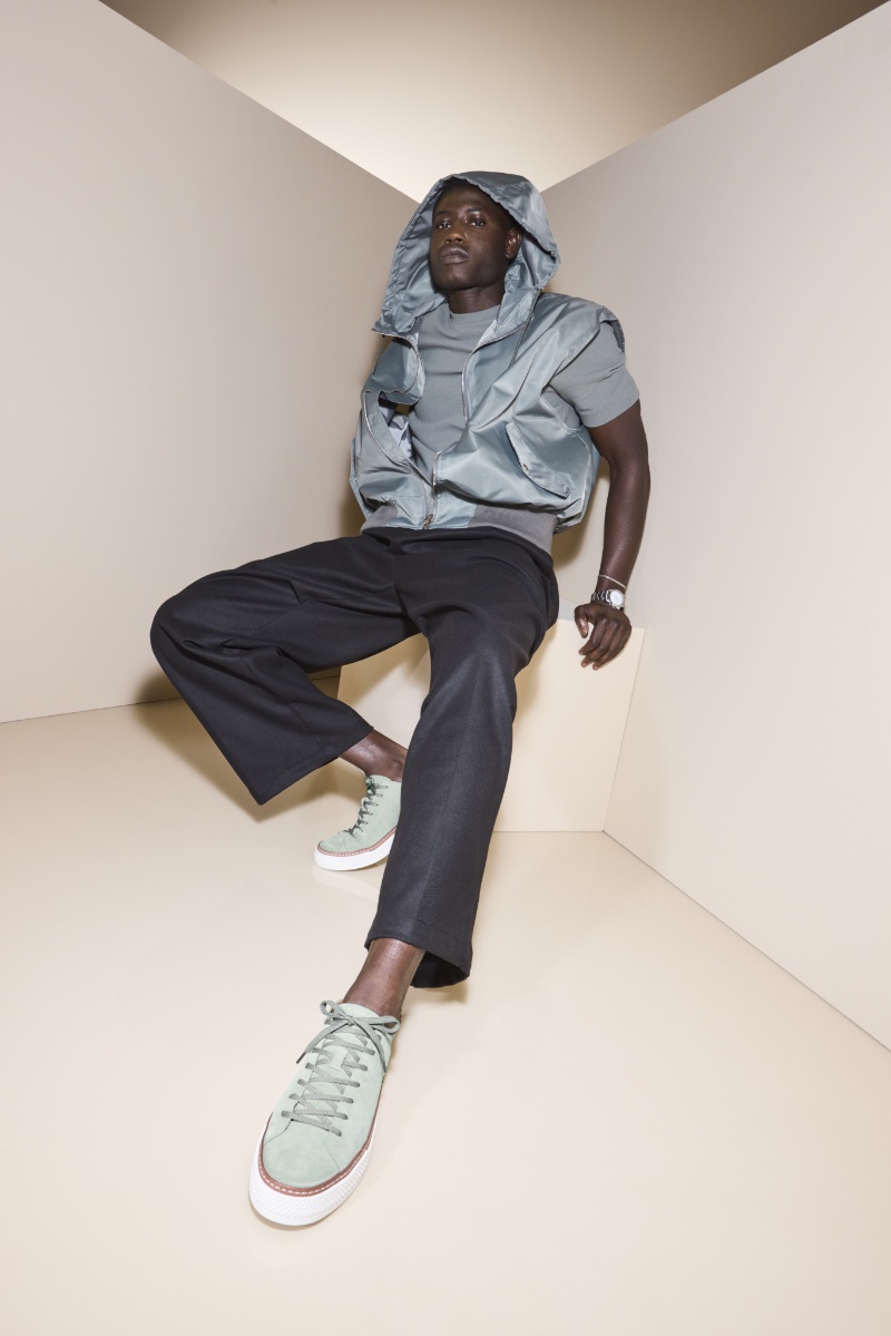 Omar Sesay wears Allen Edmonds' Paxton sneakers for the brand's American Sneaker Culture campaign.