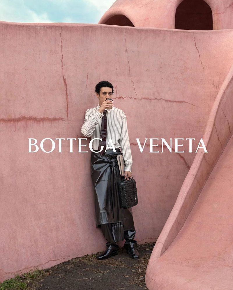 Walid Fiher appears in Bottega Veneta's spring-summer 2024 campaign.