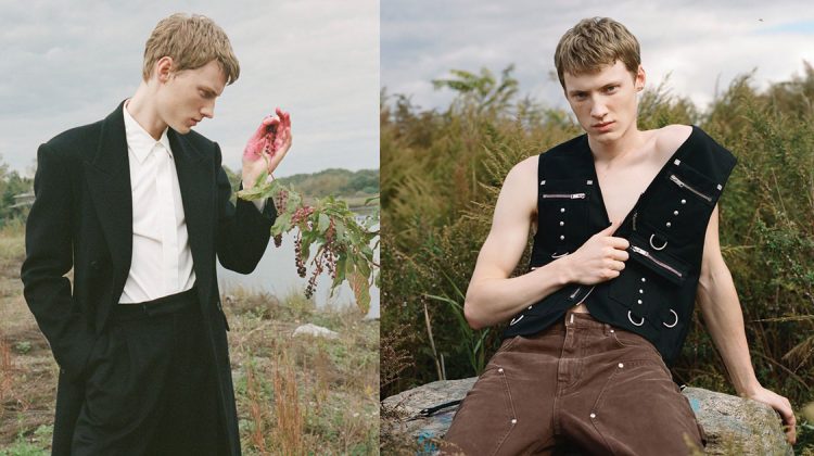 Braien Vaiksaar Goes Riverside for L'Officiel Hommes