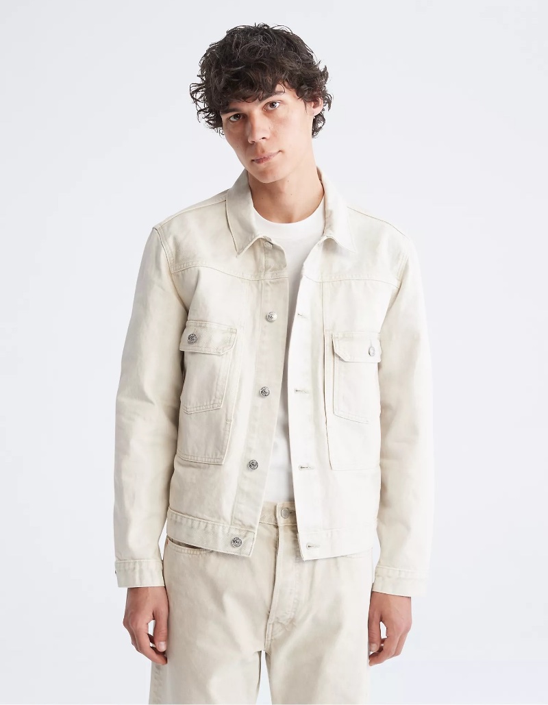 Calvin Klein Unbleached Denim Jacket Men