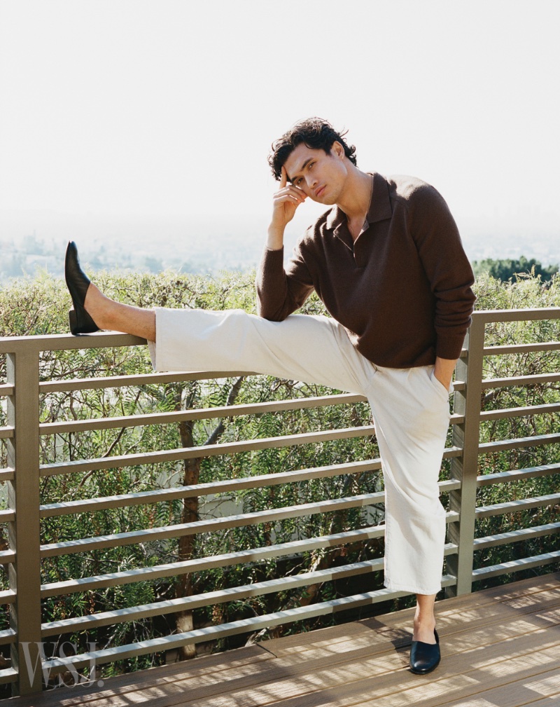 Actor Charles Melton strikes a pose for WSJ. Magazine.