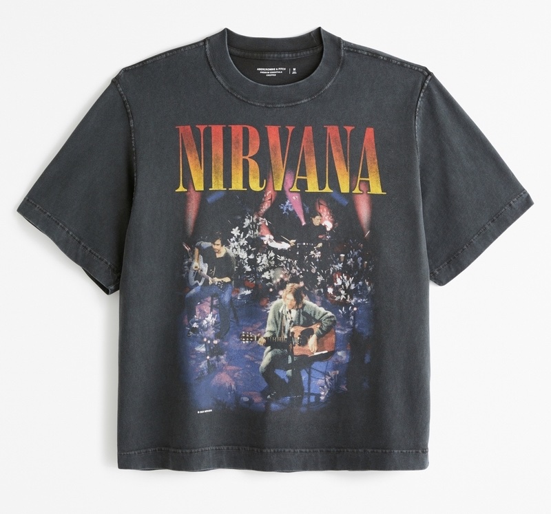 Cropped Nirvana Graphic Tee