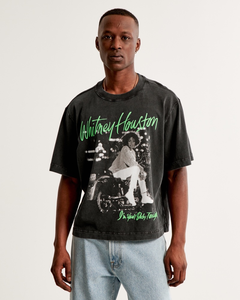 Cropped Whitney Houston Graphic Tee