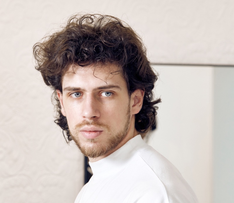 Curly Volume Wolf Cut Men