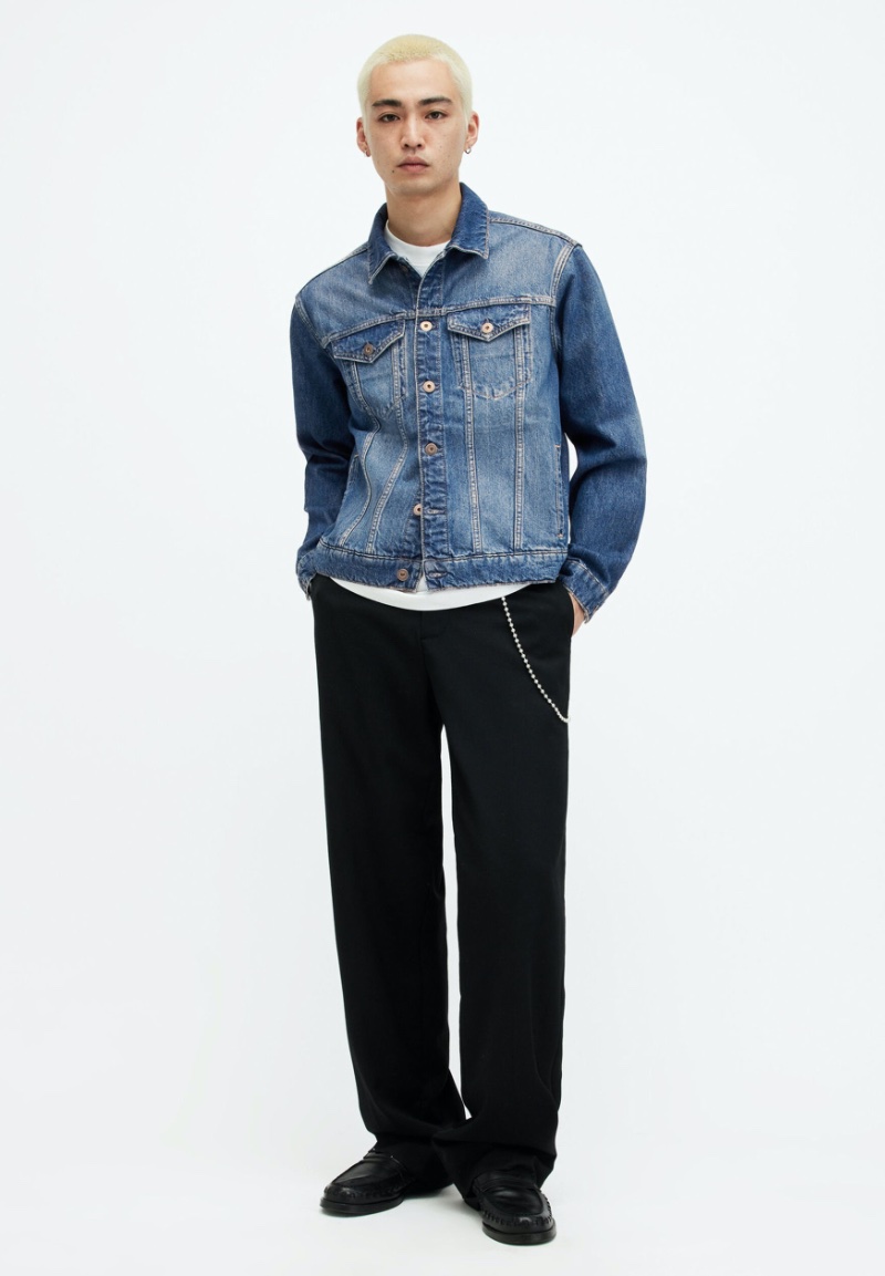 Denim Trucker Jacket Outfit Men AllSaints