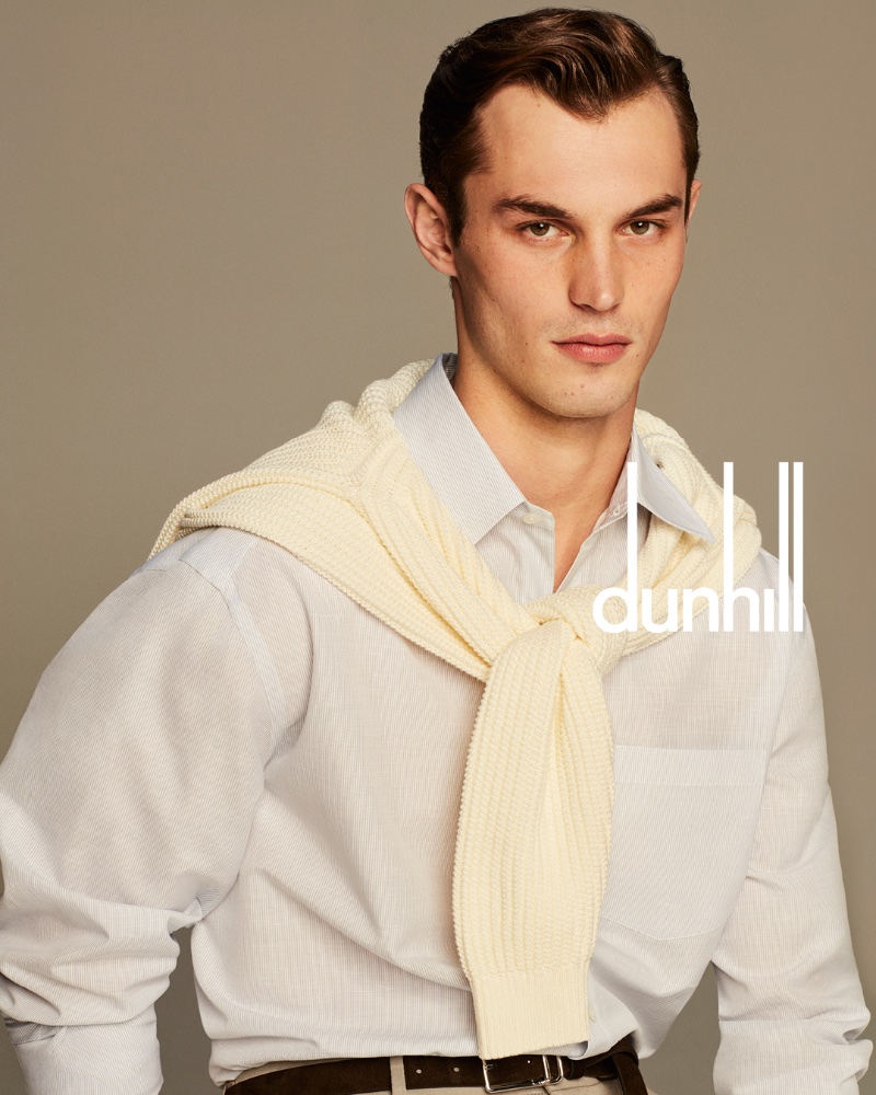 Kit Butler is a preppy vision as the face of Dunhill's spring-summer 2024 campaign.