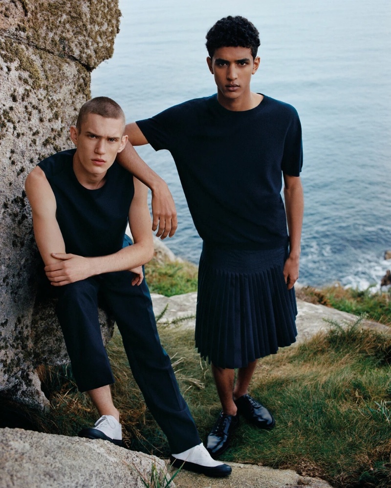 Models Jake Hodder and Abas Abdirazaq front Fursac's spring-summer 2024 campaign.