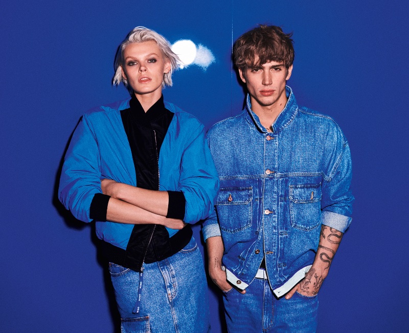 Cara Taylor and Vinnie Hacker front the HUGO BLUE spring-summer 2024 campaign.