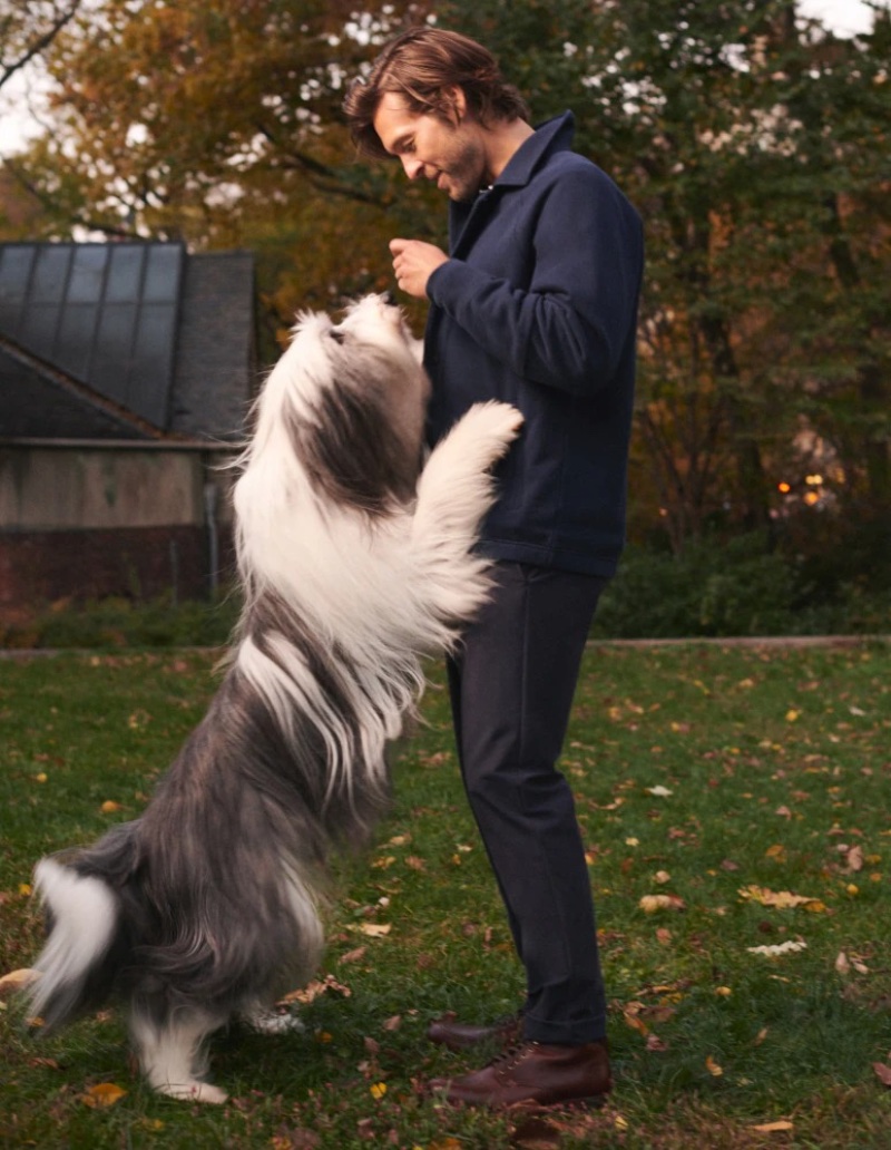 Model Josh Upshaw wears a classic J.Crew look.