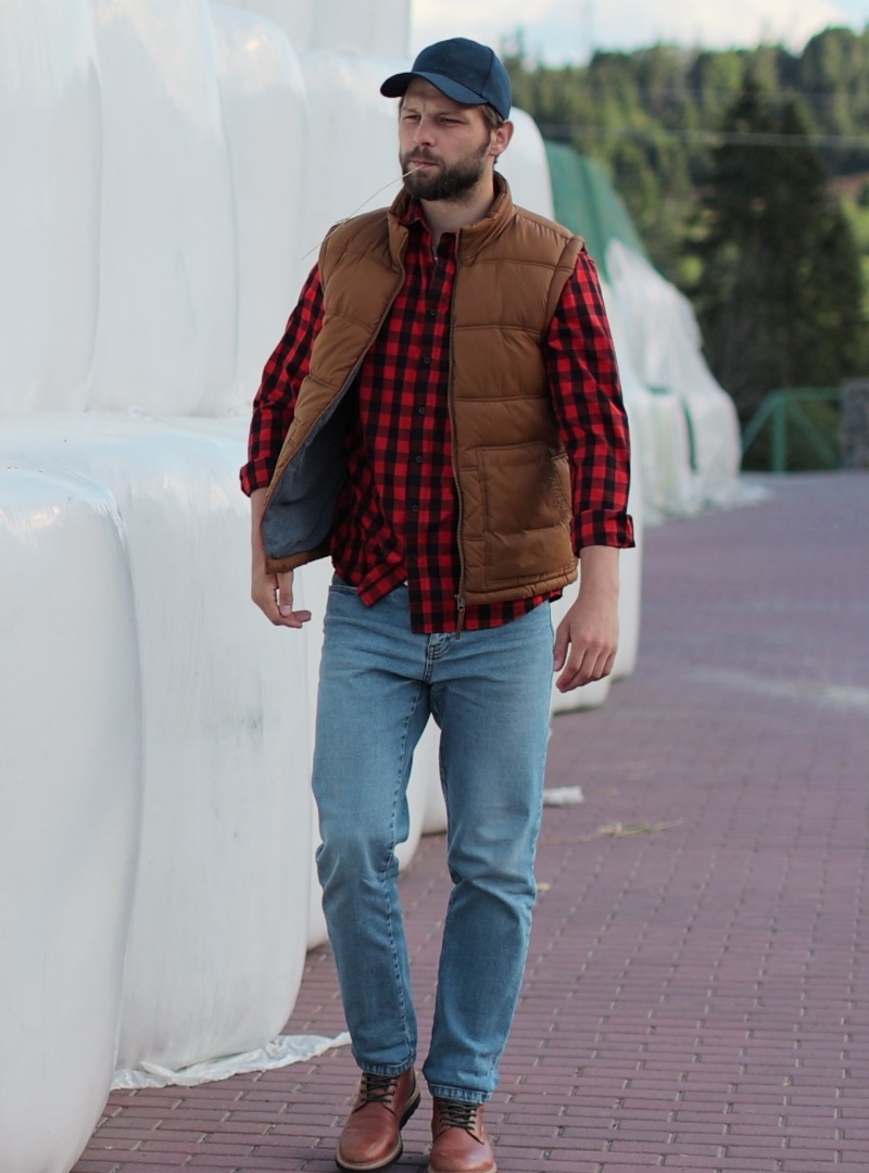 Quilted Vest Outfit Men Rugged Style