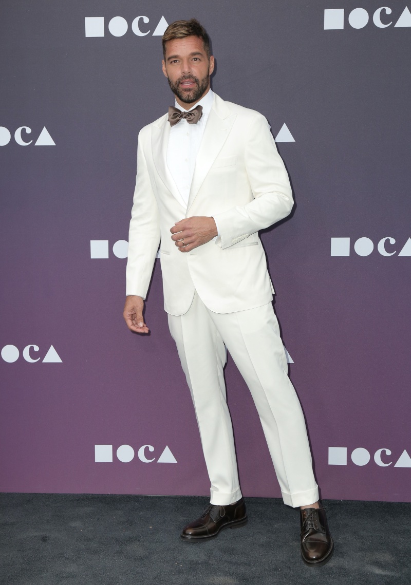 Ricky Martin White Suit Men