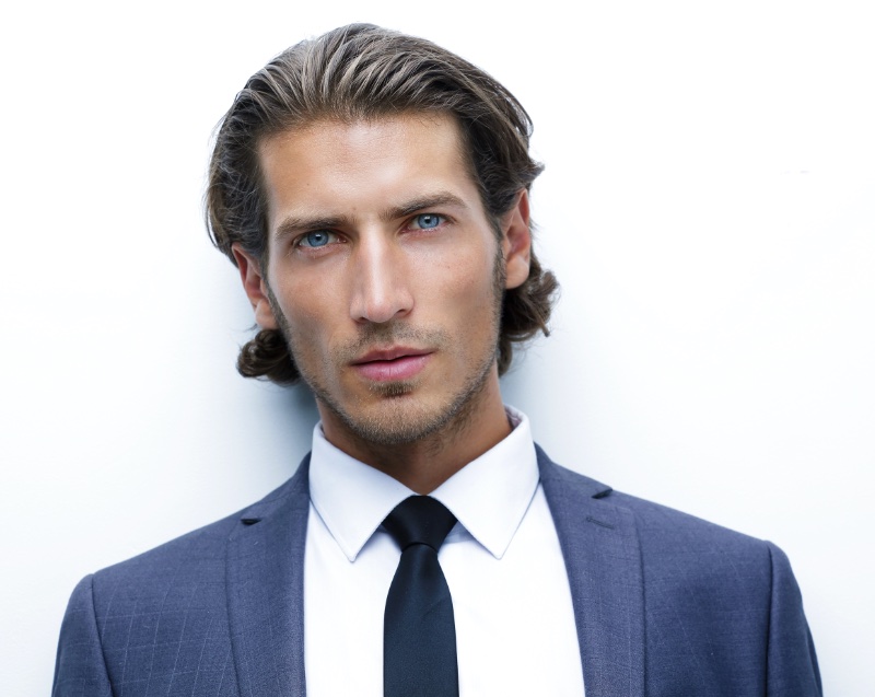 Slick Back Flow Hairstyle Men