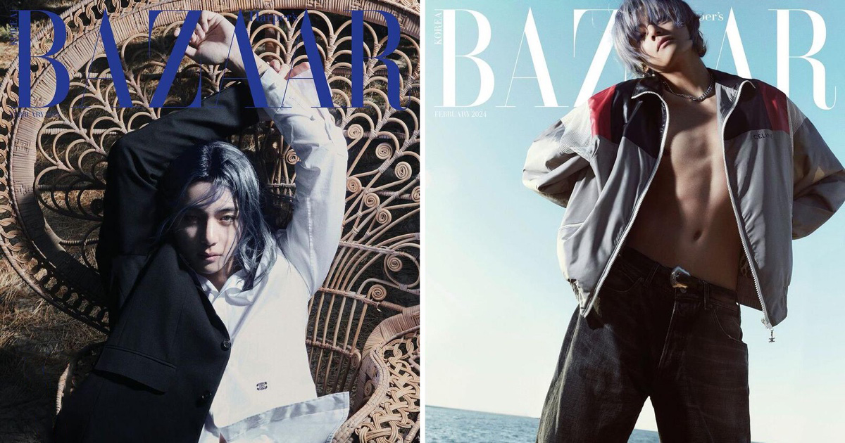 V Rocks Celine for Harper’s Bazaar Korea February 2024 Issue