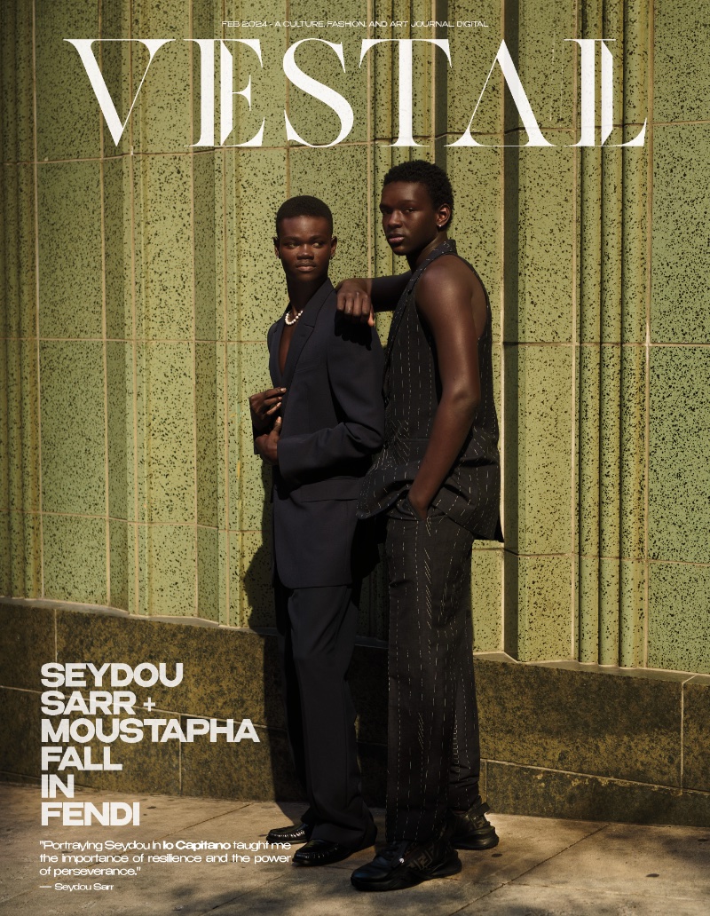 Moustapha Fall and Seydou Sarr cover Vestal magazine in Fendi.