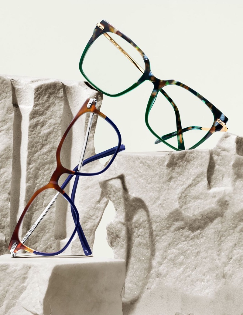 Vela Aventurine Tortoise with Polished Gold and Rawlins Midnight Tortoise Fade with Polished Silver glasses.