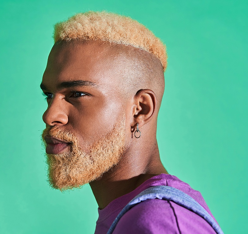 Bleached Mohawk Black Men