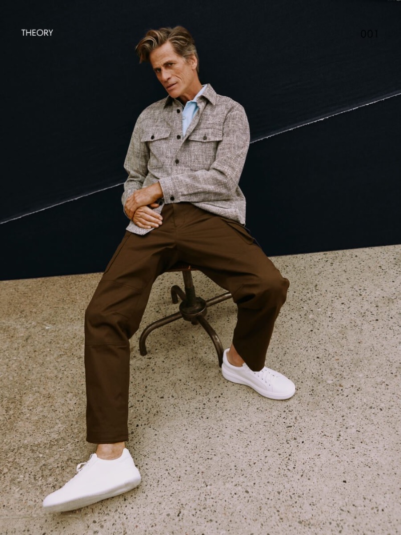 Holt Renfrew enlists Mark Vanderloo to front its spring 2024 outing, wearing a Theory look. 