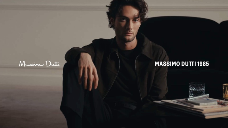 Oli Green brings a brooding intensity to the Massimo Dutti 1985 fragrance campaign.