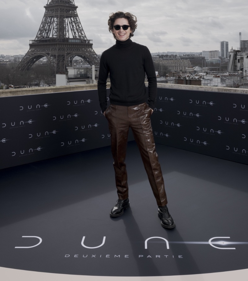 Timothee Chalamet Bottega Veneta Paris Photocall Dune Part Two