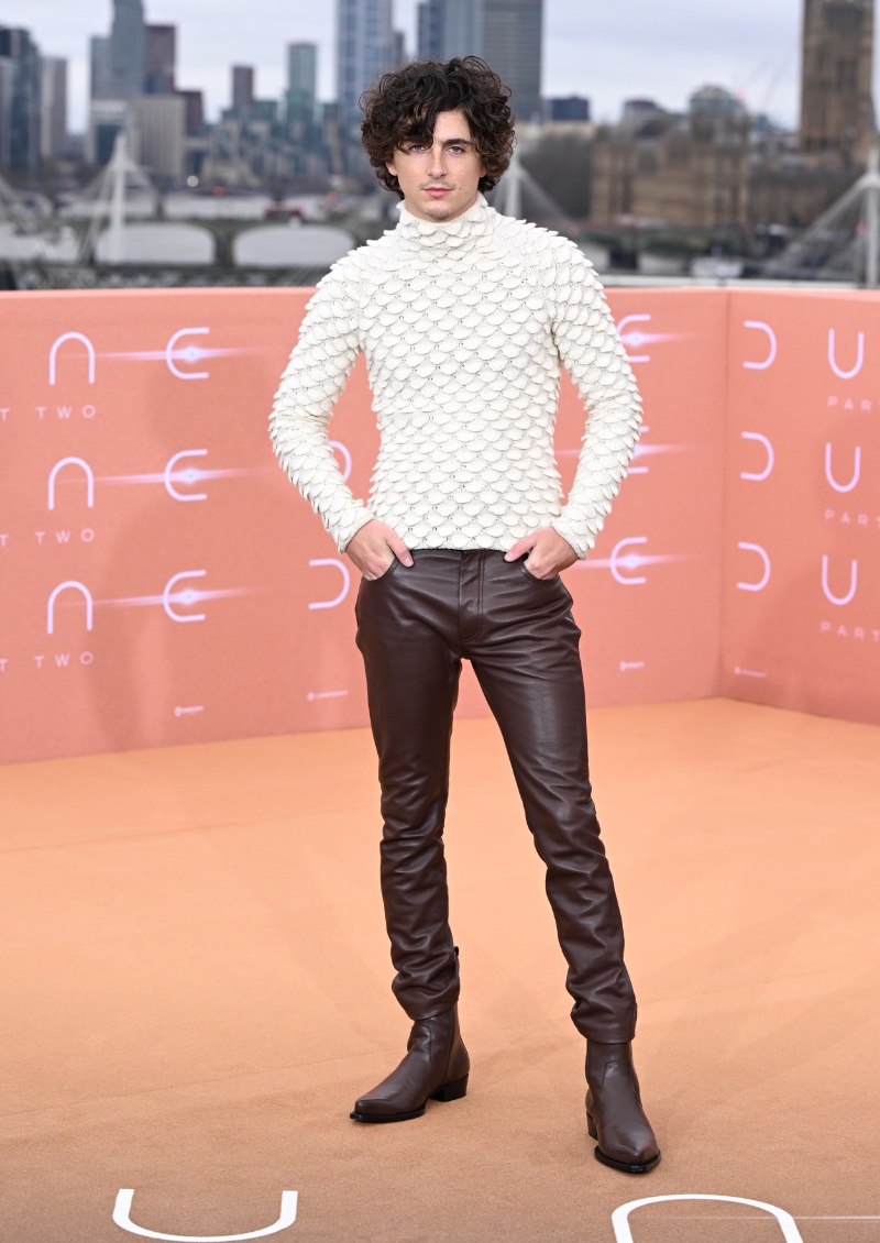 Timothee Chalamet London Dune Part Two Photocall