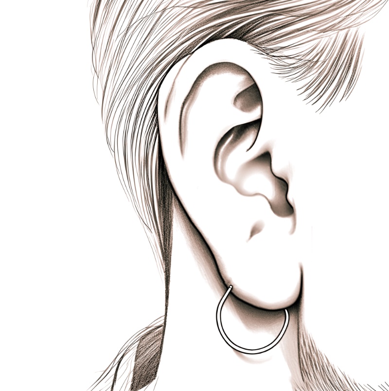 Transverse Lobe Ear Piercing