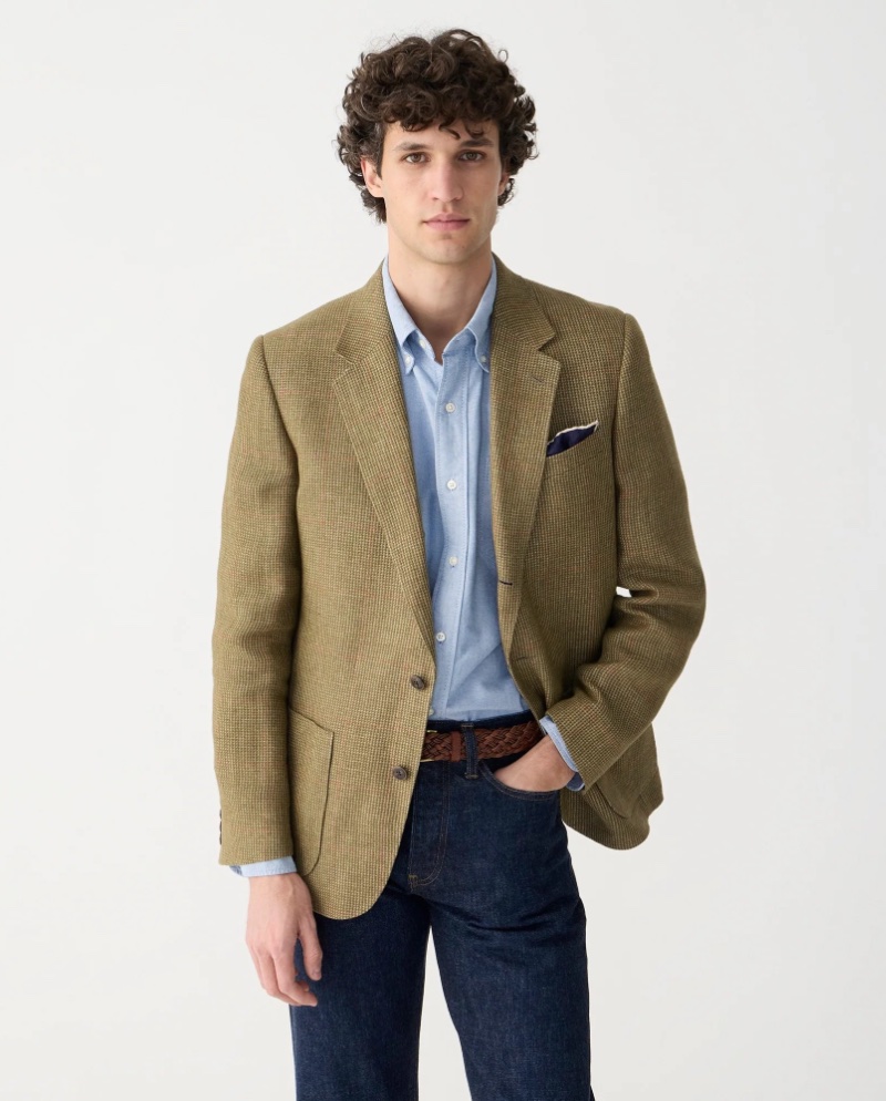 Evening Social Outfit Blazer Jeans J.Crew