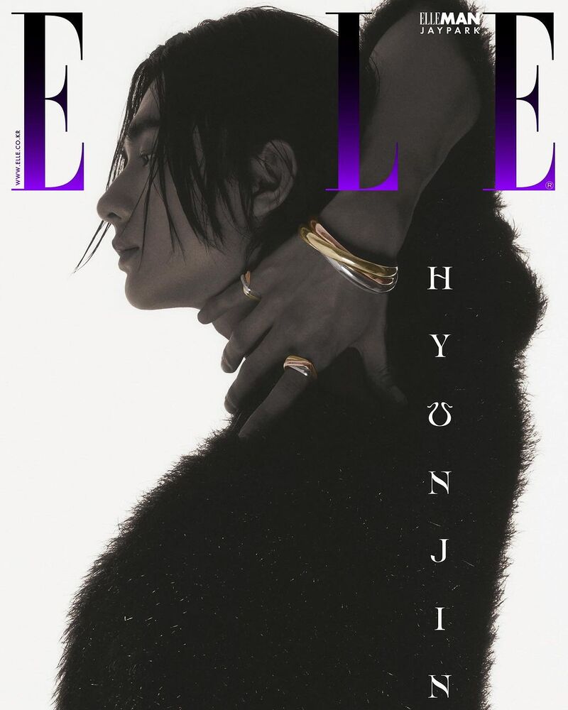 Hyunjin exudes elegance on the cover of Elle Korea's May 2024 issue, adorned with Cartier's timeless jewelry.