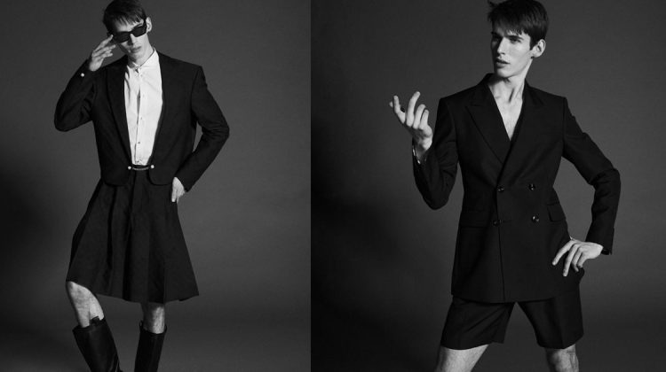 Jackson Jarrell Models Sharp Shapes for Glass Man