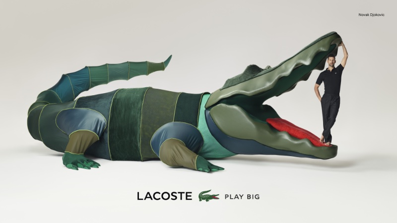 Lacoste unveils its Play Big advertisement featuring tennis icon Novak Djokovic. 