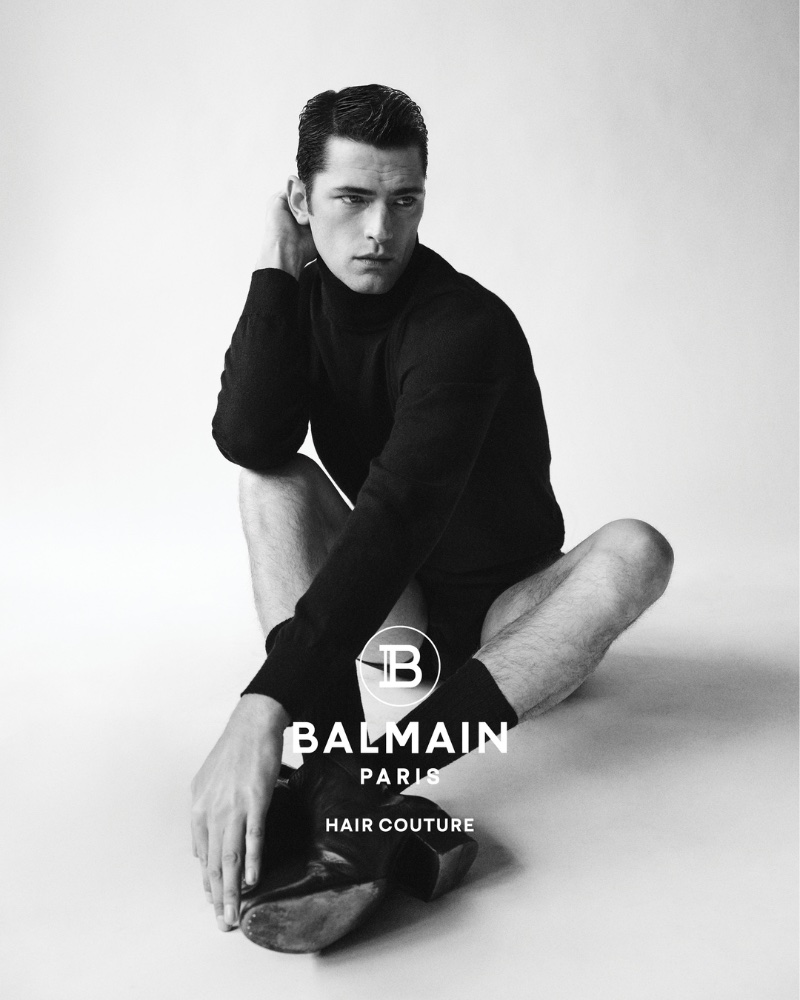 Sean O'Pry takes the spotlight for the Balmain Hair Couture Savoir-Faire campaign. 