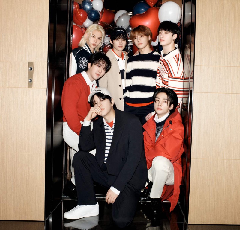 Stray Kids star in Tommy Hilfiger's spring 2024 advertisement.