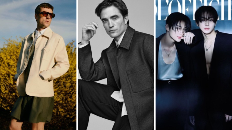 Week in Review: George Barnett for Mytheresa, Robert Pattinson for the Dior Icons spring 2024 campaign, and Jungwon and Ni-ki for L'Officiel Singapore.